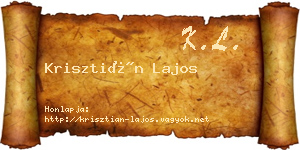 Krisztián Lajos névjegykártya
