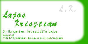 lajos krisztian business card